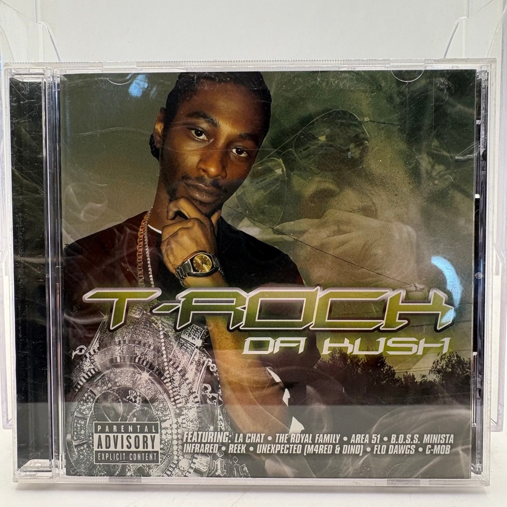 T-Rock Da Kush CD 2007 Rock Solid Music Memphis Rap La Chat Area 51 Rare Hip Hop